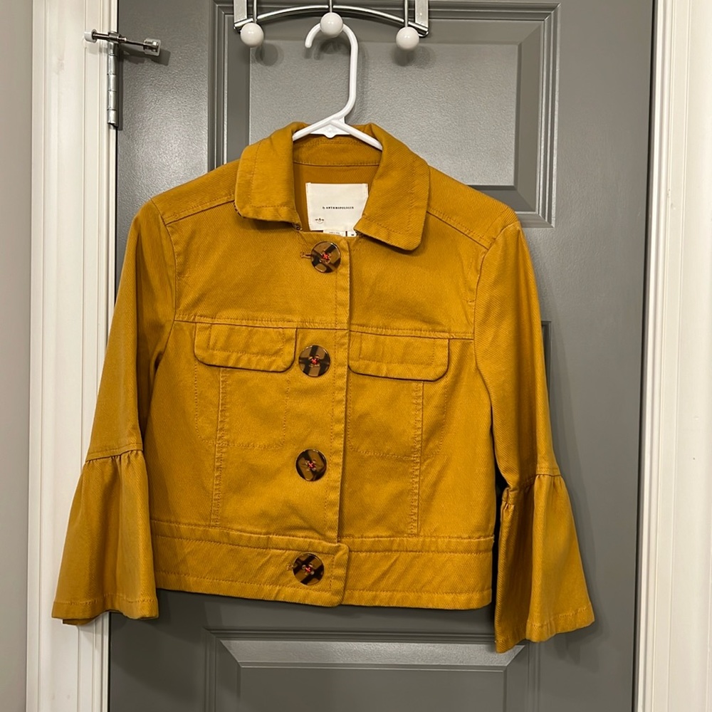 Anthropology stylish jacket with large buttons size XS